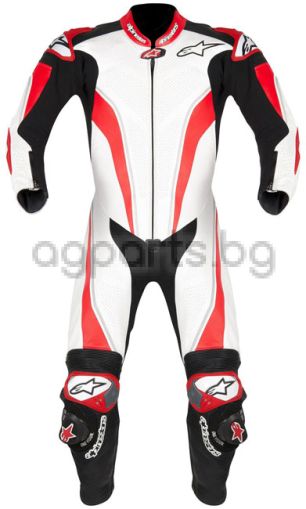 Alpinestars Race Replica Leather Suit - White/Red