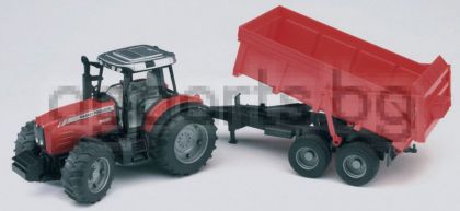 MF 7480 WITH TIPPING TRAILER 1:16