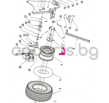 DRIVE WHEEL AXLE