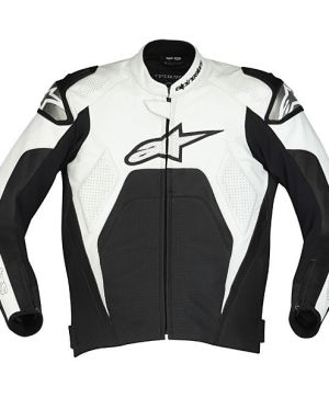 Alpinestars Tech 1-R Leather Jacket - White/Black