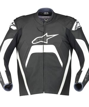 Alpinestars Tech 1-R Leather Jacket - Black/White