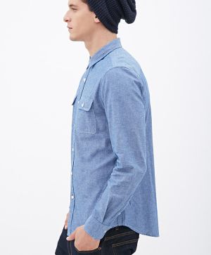 Chambray Button-Down Shirt