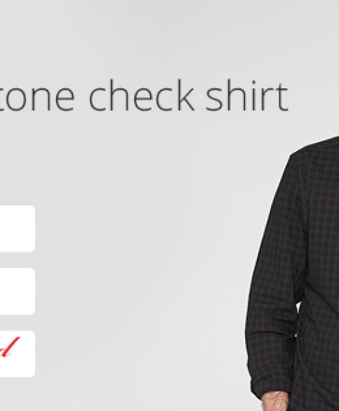 Slim: tone-in-tone check shirt