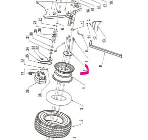 DRIVE WHEEL AXLE