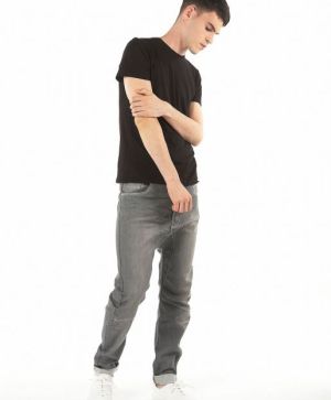 Grey Arc Leg Jeans